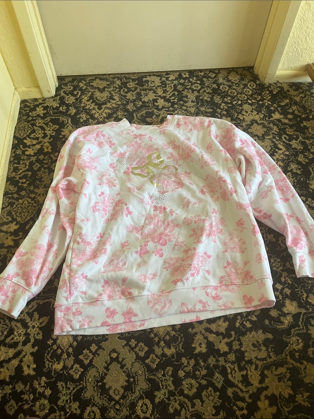 PINK X Love-shack fancy crew neck women’s size large